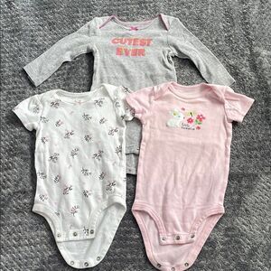 Carter's Gray and White Bodysuit Set for Babies
